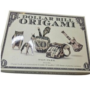 Dollar Bill Origami Kit Won Park 100 Practice Sheets & Money Origami DVD Book G3